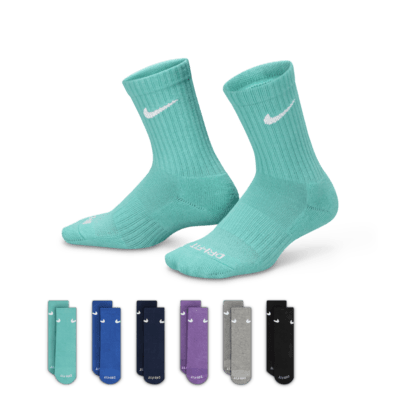 Nike Dri FIT Performance Basics Little Kids Crew Socks 6 Pairs Nike